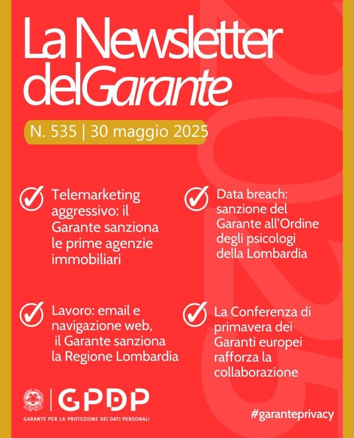 Scopri di più sull'articolo NEWSLETTER N. 535 del 30 maggio 2025